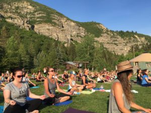 yoga in mountains