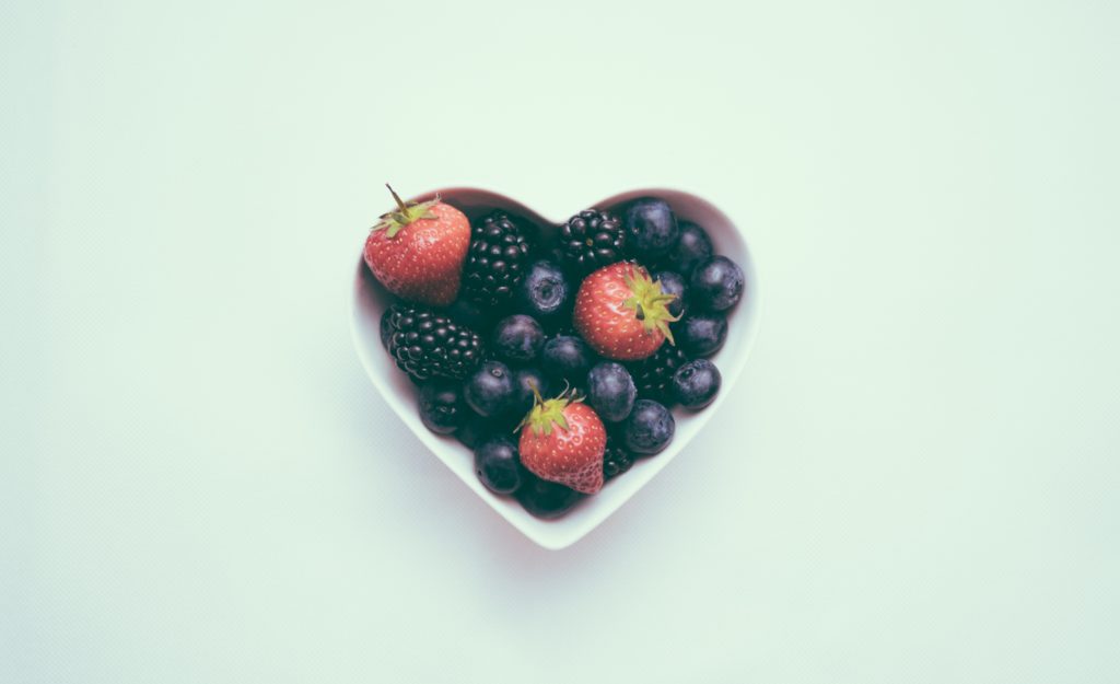 food in heart shape